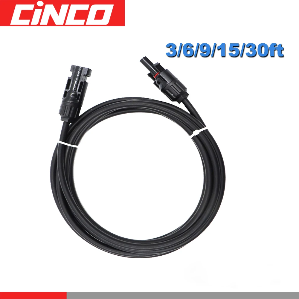2M Twin Core 6mm2 50A Mc4 Solar Extension Cable With Mc4 Male-Female Connectors