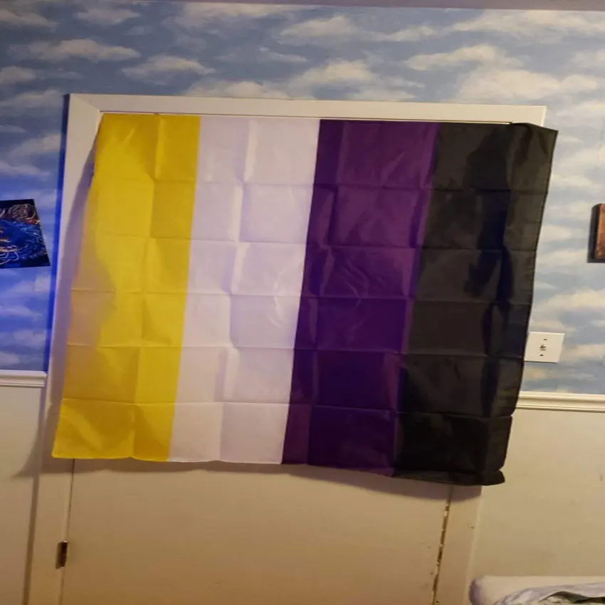Pride gender queer GQ пол идентификация небинарный ФЛАГ 150x90 см 100d полиэстер пользовательские флаги и растяжки