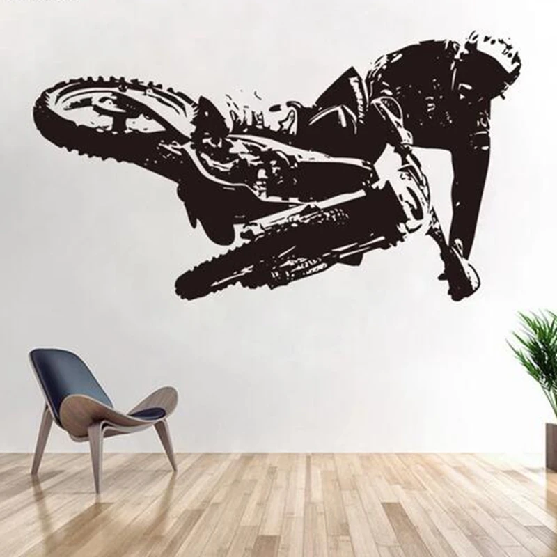 Dctal Off-road Motorcycle Sticker Vehicle Motocross Decal Posters Vinyl Wall Decals Autobike Pegatina Decor Mural Autocycle