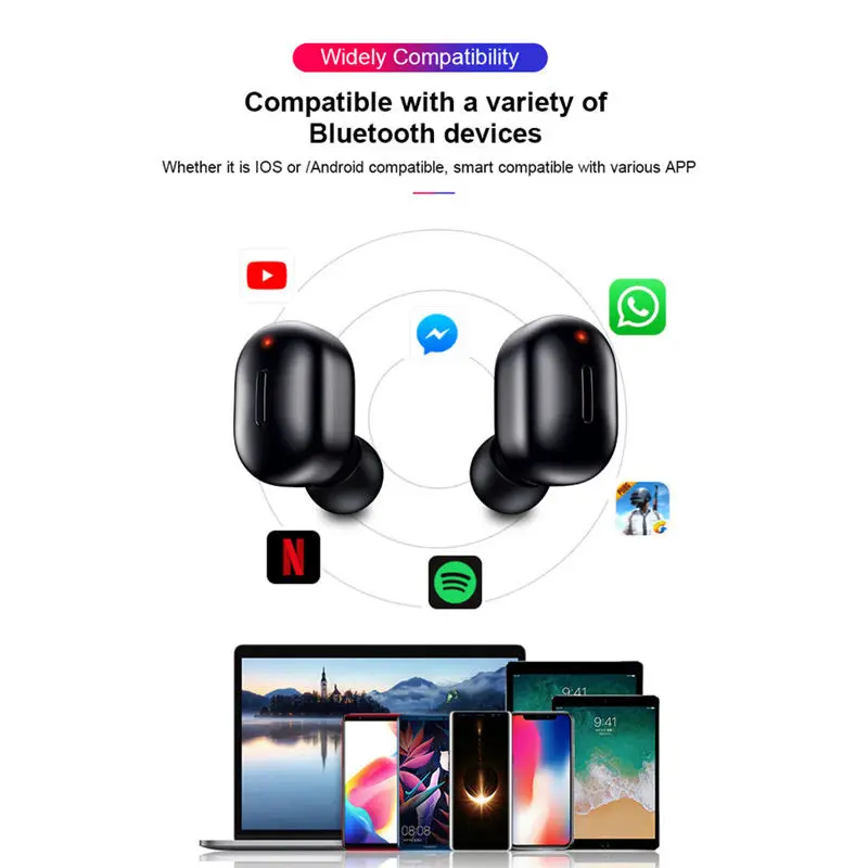 T1 Tws V4.2 Bluetooth наушники беспроводные наушники стерео наушники с микрофоном портативные Hifi глубокий бас звук беспроводная гарнитура