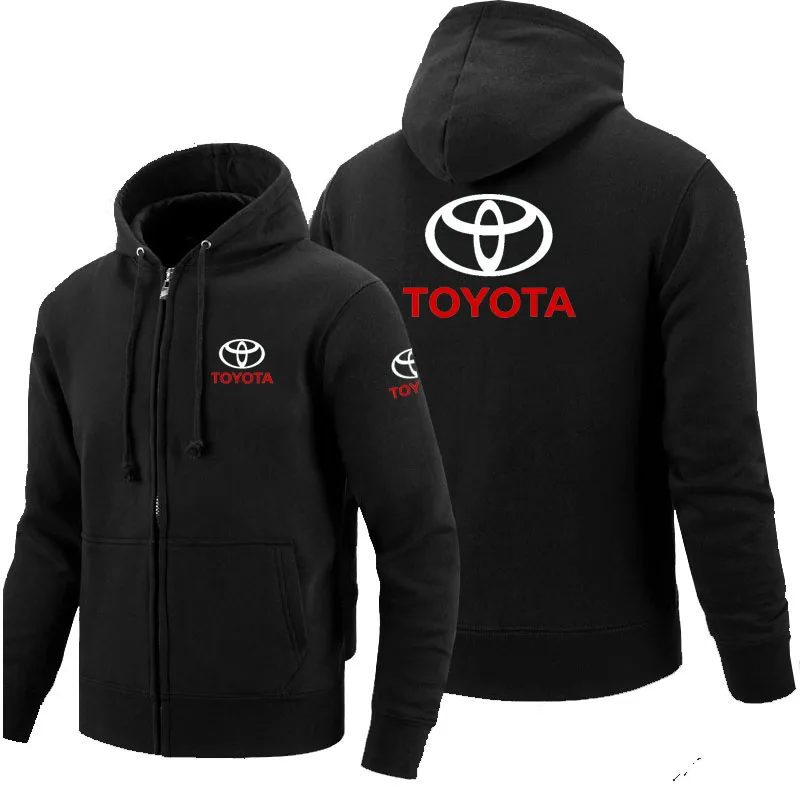 Осенне-зимняя мужская Толстовка Toyota свитшот на молнии куртки пальто толстовка