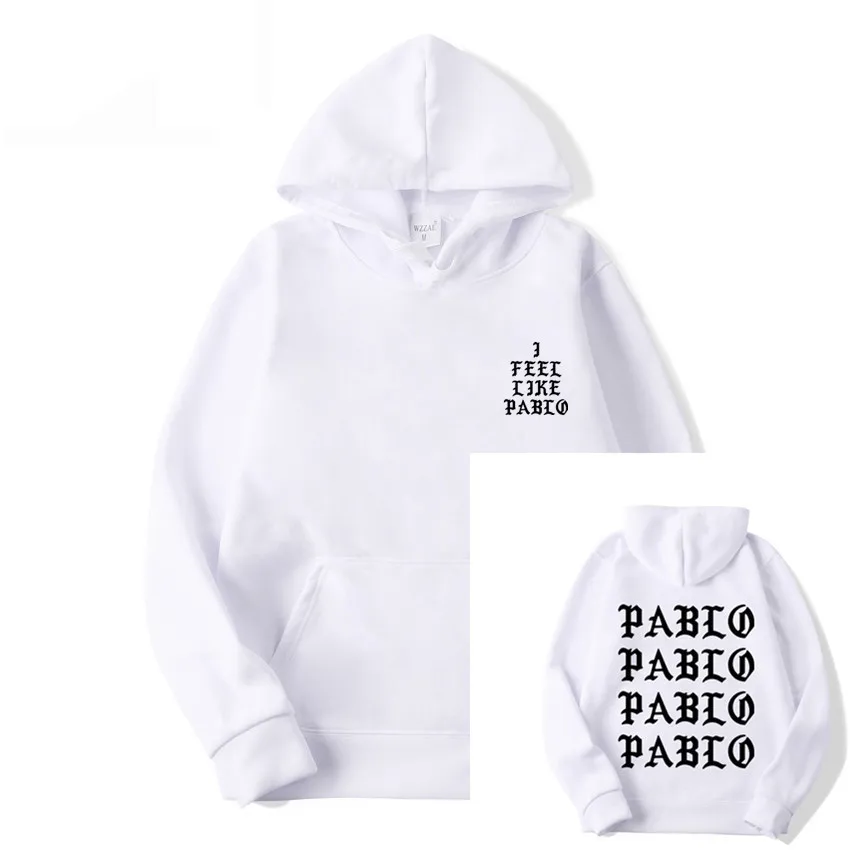 Женские толстовки с капюшоном, толстовка I Feel Like Paul Pablo Kanye West, черная женская уличная Толстовка в стиле хип-хоп размера плюс, Женская толстовка с капюшоном