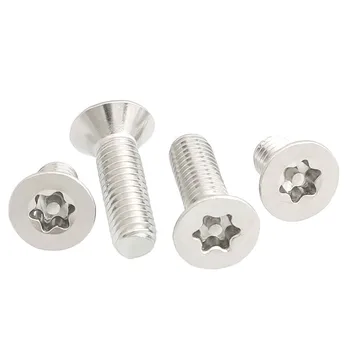 

20pcs Torx Bolt M3 M4 304 Stainless Steel Six-Lobe Flat Head Countersunk CSK Screw Allen Bolt with Pin Tamper Proof Anti-theft