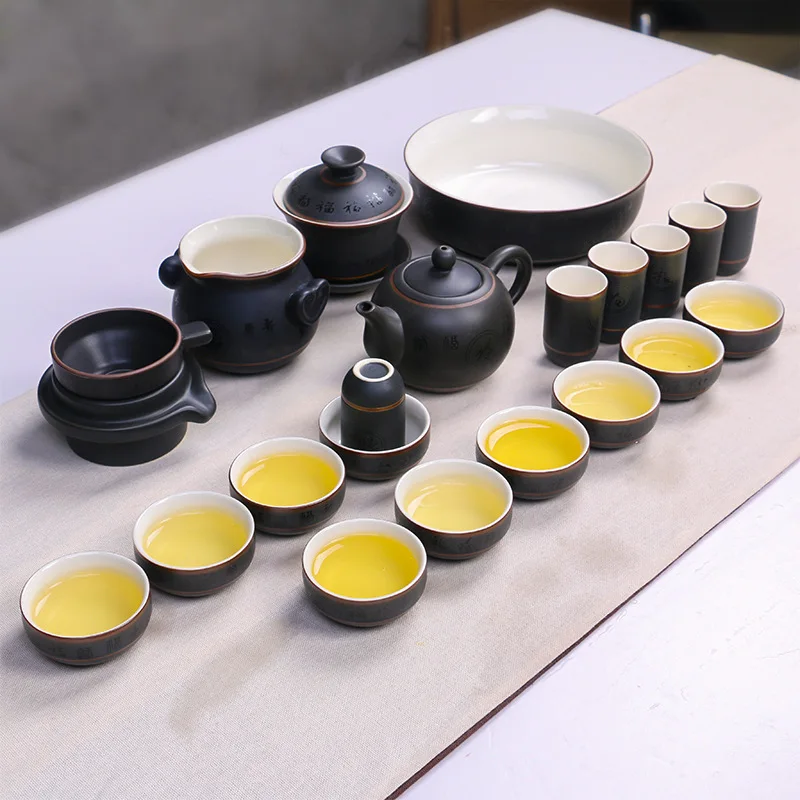 

Manufacturers Direct Selling Yixing Whole Set Clay Kung Fu Bedford Ceramic Tea Utensil cha hu bei Set Gift Wholesale