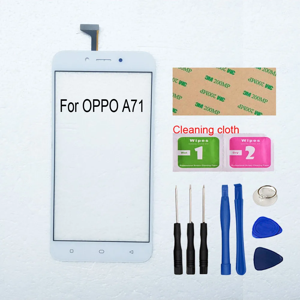 5,2 ''сенсорный экран для Oppo A71 CPH1717 сенсорный экран дигитайзер сенсор стеклянная панель Замена - Цвет: White And Tools