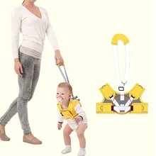 Детский поводок на бретельках для малышей, хлопковый Мягкий ремень для прогулок, обучающий вспомогательный ремень для детей, для прогулок с забавным звуком