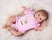 

18" Reborn Baby Doll Girl Boy Lifelike Silicone Vinyl Handmade Newborn Toddler Girl Toys For Kids