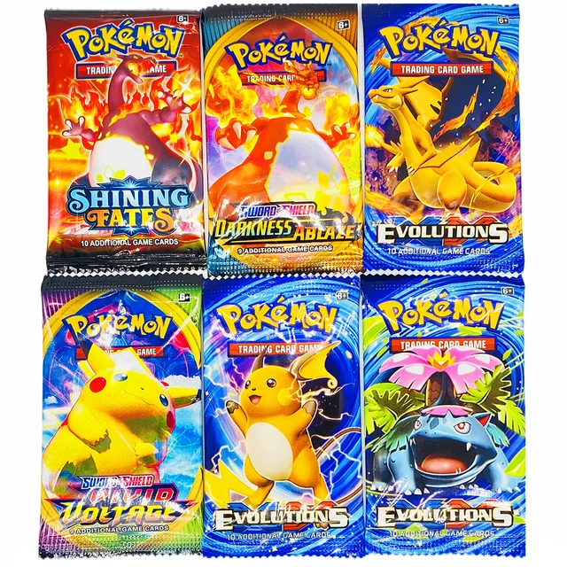 Random 4 packages Pokemon card blind bag Wonderful frog seed Battle Card Children's party board game card Limited collection 1