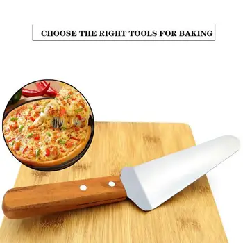 

GloryStar Stainless Steel Wood Hnadle Triangle Pizza Shovel Baking Tools Kit Pizza Transfer Shovel