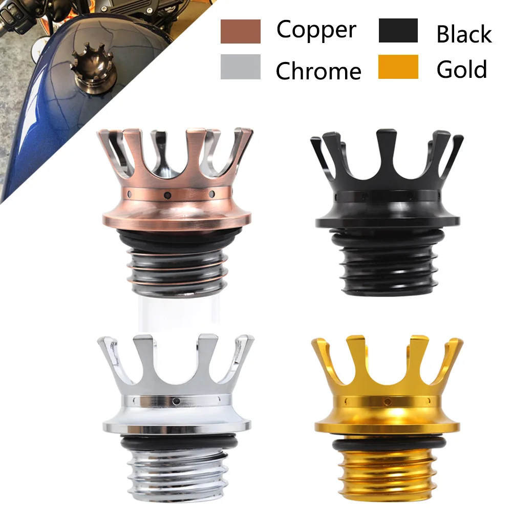 Газовая крышка в форме короны мотоцикла 4 цветов вентилированная правая нить