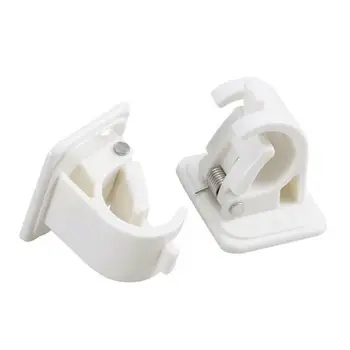 

Self Adhesive Hooks Rod Bracket Towel Curtain Bracket Drapery Pole Hanging Rod Clip Wall Hooks