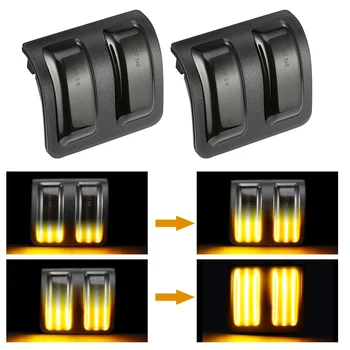 

2pcs Dynamic Turn Signal Light Amber White LED Rearview Mirror Indicator Blinker Repeater Light For Ford F250 F350 F450 F550