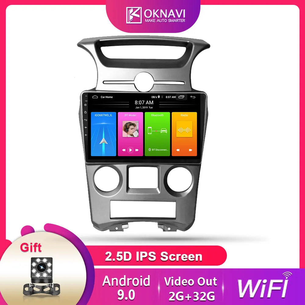 

OKNAVI 9 Car Multimedia WIFI Bluetooth 2 Din Radio For Kia Carens 2007 2008 2009 2010 2011 GPS Navigation Stereo Player NO DVD