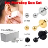 24pcs/Box Disposable Ear Piercing Gun Unit Safe Sterile Piercer Tool Machine Kit 3mm Mini Earring Adult Kids Jewelry Wholesale 2