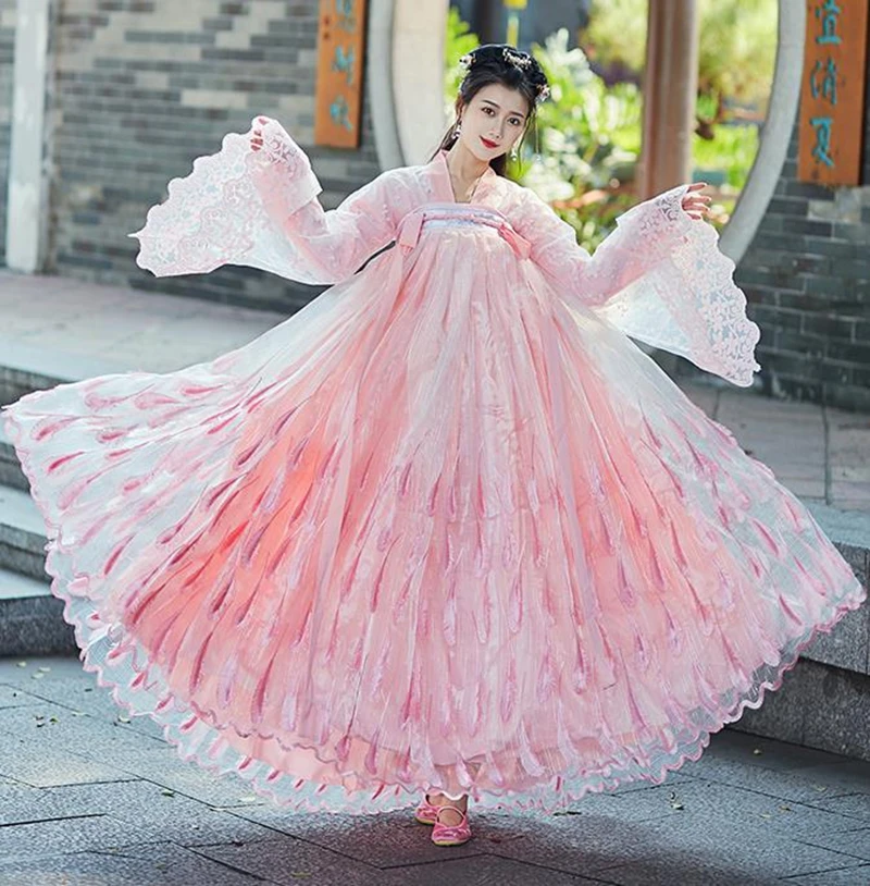 Nine princess платье hanfu женское китайское улучшенная Современная юбка в китайском