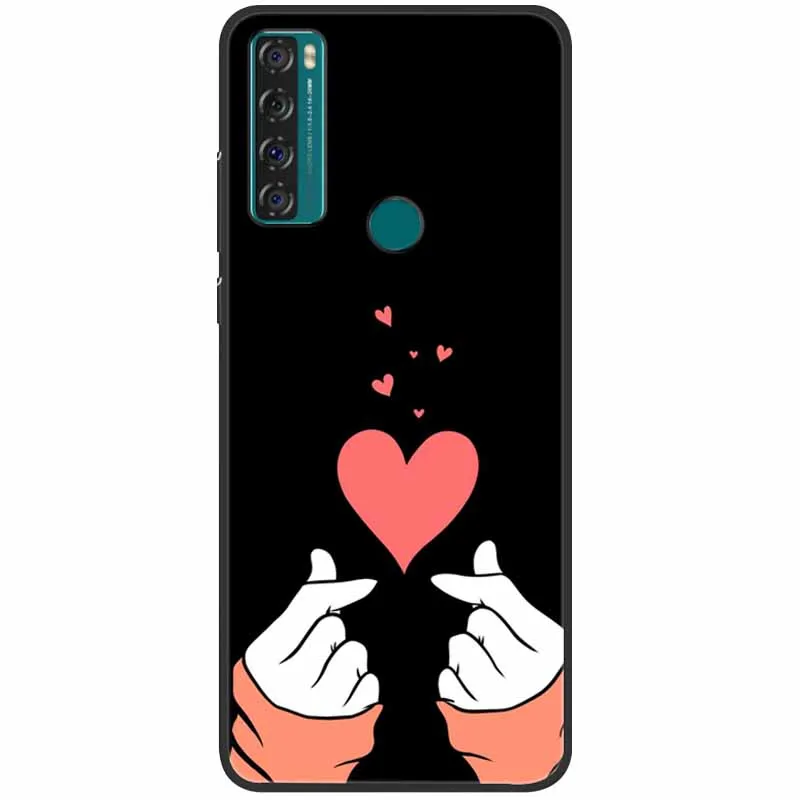 phone dry bag For TCL 20 SE Case Shockproof Soft Silicone Marble Phone Cover for TCL 20 SE Case 20se TPU Funda Painted Cartoon 6.82 inch Capa best waterproof phone pouch Cases & Covers