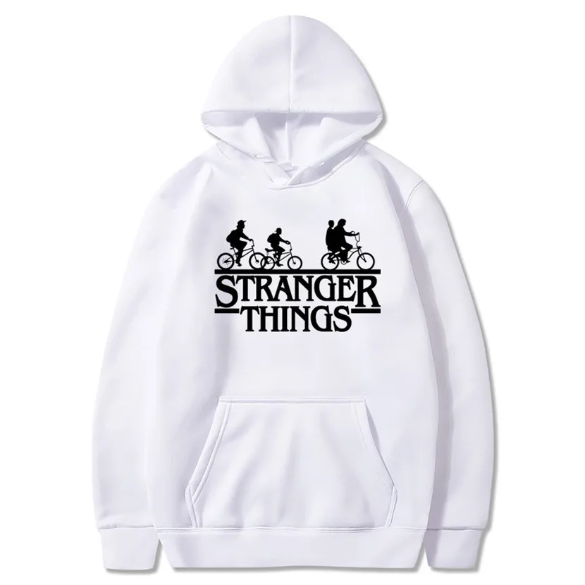 

2019 Trendy Faces Stranger Things Hooded Mens Hoodies and Sweatshirts Oversized for Autumn with Hip Hop Winter Hoodies Men Brand