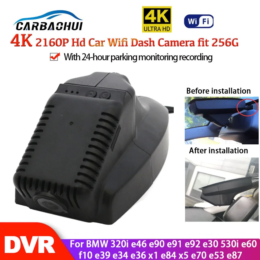 

4K Car DVR Wifi Driving Video Recorder Dash Cam For BMW 320i e46 e90 e91 e92 e30 530i e60 f10 e39 e34 e36 x1 e84 x5 e70 e53 e87