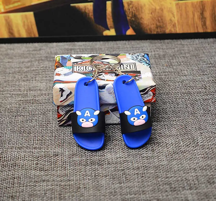 a pair w box DIY 3D тапочки брелок плесень рюкзак ювелирные изделия креативный подарок на день рождения Брелки для пар - Цвет: a pair w box