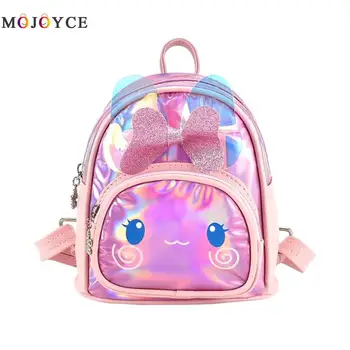 

New Fashion Backpack Multi-function Laser Backpack Child Travel Knapsack Cartoon Cute Bow Student Schoolbag