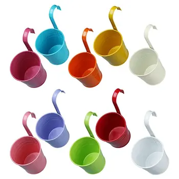 

Garden Balcony Multi-color Wall Hangers Flowerpot Hanging Iron Metal Pots Deconstructable Hook Flowerpots