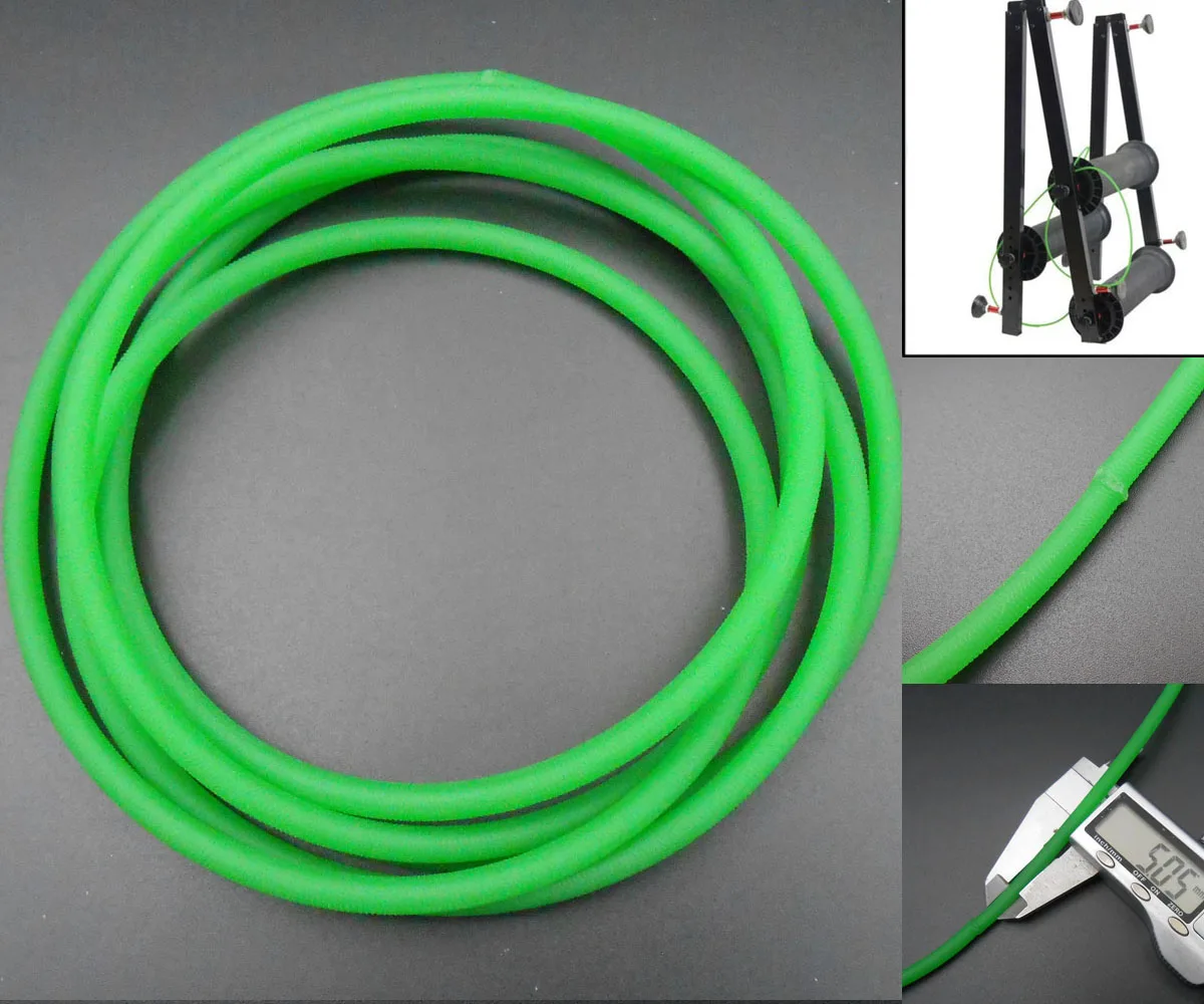 

100PC Drum Riding Cycling Training Table Transmission Roller Platform PU Belt Diameter 5MM Circumference 185cm 185CM Green FD154