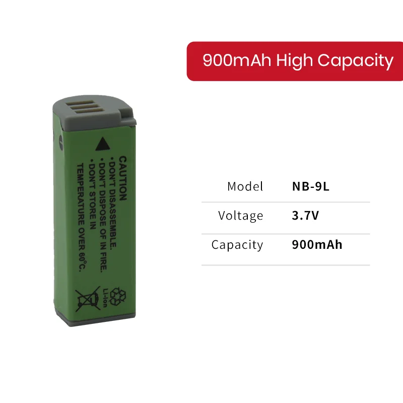 EPHESTION NB-9L NB9L батареи для Canon ELPH 510 520 530 HS SD4500 IS IXUS 1000 1100 500 510 HS IXY 1 3 50S Высокое Ёмкость