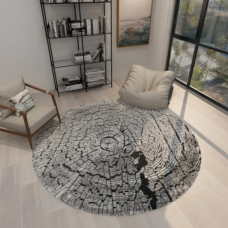 

Nordic Home Round Carpets for Large Living Room Decoration Bedroom Lounge Rug Bedside Table Hall Washable Non-slip Floor Mat
