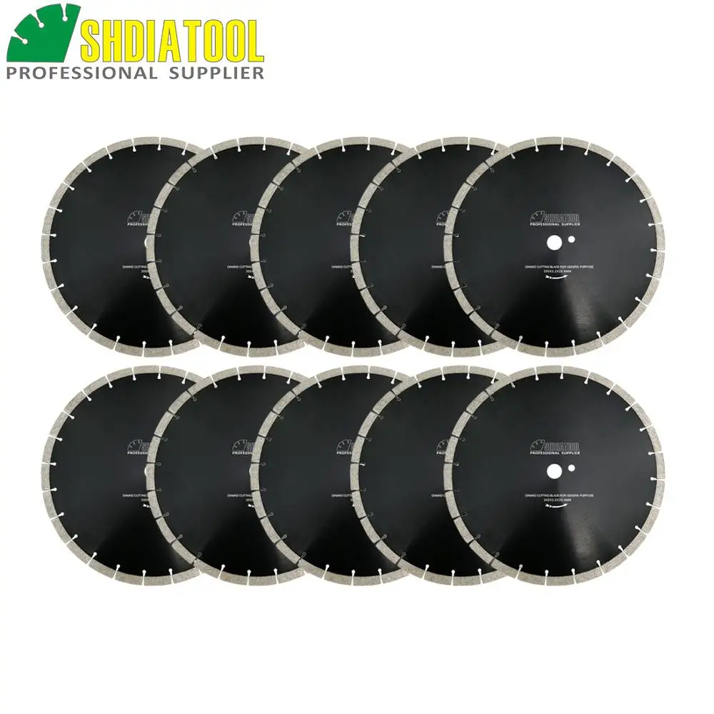 SHDIATOOL 10 шт. Dia350mm/1" Алмазное спеченное сегментированное лезвие режущий диск круговой алмазный диск для циркулярки диск круг для резки бетона