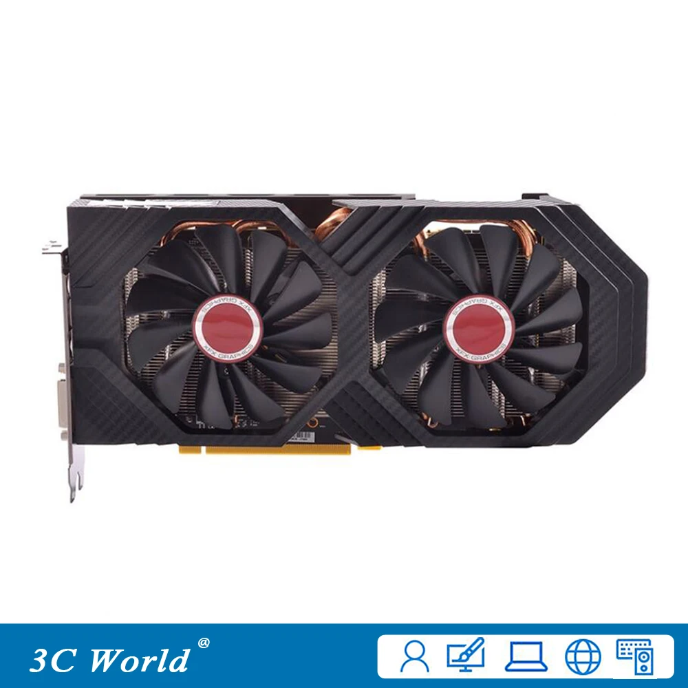 XFX видеокарты RX580 4 ГБ GDDR5 256bit 2304SPs HDMI DisplayPort DVI-D PCI-E 3,0 настольные игровые графические карты