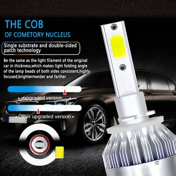 

Vehemo COB 880/881/H27 Car Led Headlight LED Fog Light Bulbs High Power Auto Front Lamp LED Headlight Car Accessories