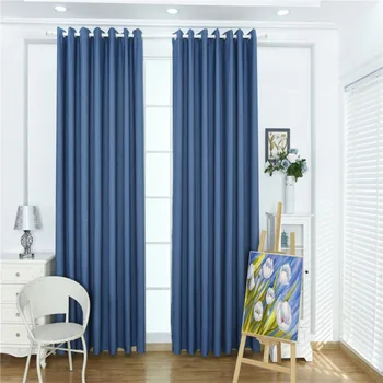 

High Shading Curtains For Living Room Custom Polyester Solid Color Thick Modern Curtain Bedroom