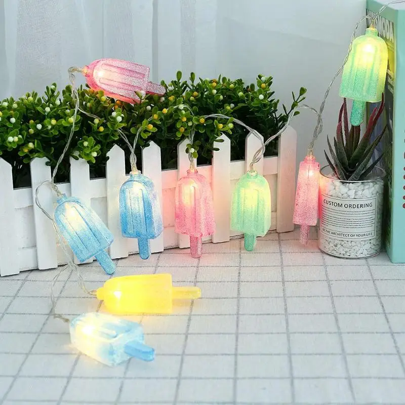 

LED Ice Cream Light Fairy String Chain Lamp Battery Wedding Christmas Decor