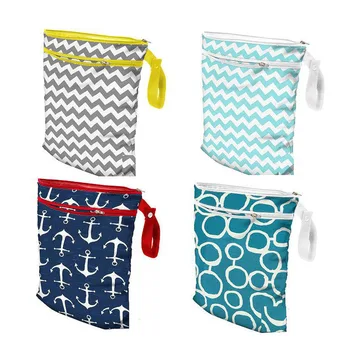 

OLOEY Baby Diaper Bags Organizer Zippered Wet/Dry Bag Waterproof Wet Cloth Diaper Backpack Reusable Diaper Cover WetBag