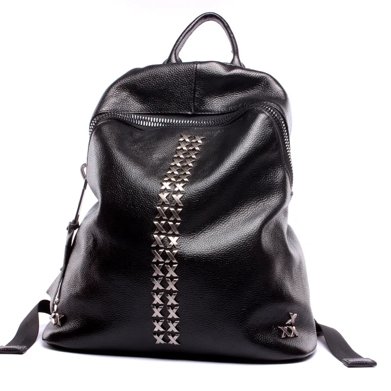 

[Retro Rivet Control Series Backpack] L6075-First Layer Leather Backpackage