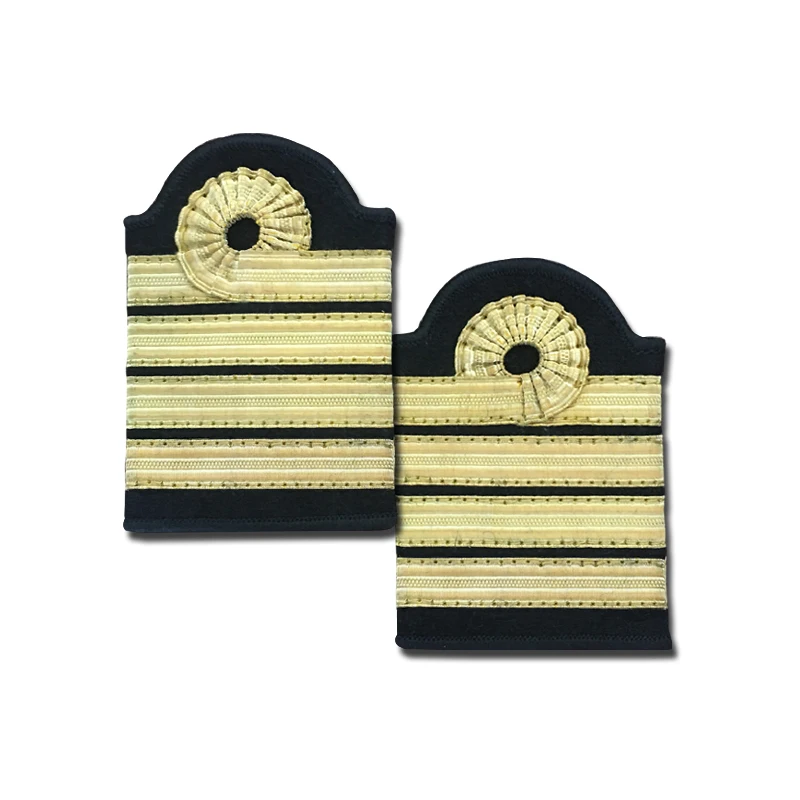 3/4 золотые балки авиалиний пилот Epaulets капитан Наплечные доски Insignia ползунки высокое качество авиационная школа Epaulette