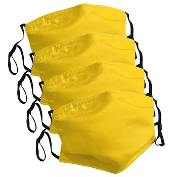 

4PC Pink Red Mouth Masks With Filter Washable And Reusable Outdoor Dust Breathable Mask With Adjustable Ear Loops For Men And