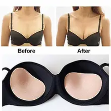 1 пара силиконовых вкладышей для бюстгальтера, силиконовые подушечки пуш-ап, липкие съемные подушечки для груди, усилители для спортивных бюстгальтеров/купальников
