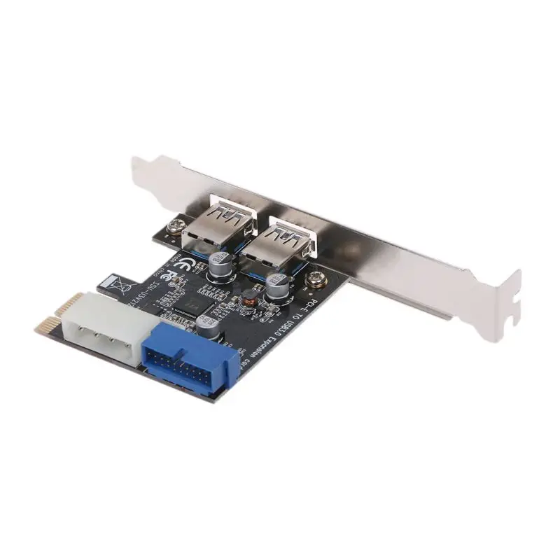 2 портами плата PCI Express USB 3,0 передняя панель с адаптером карты управления 4-Pin& 20 Pin