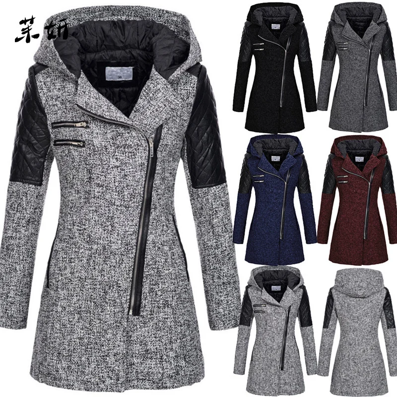 Kopen Vrouwelijke Jas Vrouwen Warm Slim Jas Dikke Parka Overjas Winter Uitloper Capuchon Rits Jas Vrouwen Donsjack Vrouwen jas