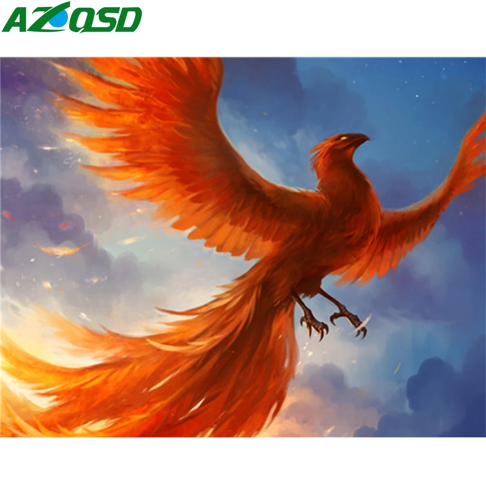 AZQSD Хо DIY Краски по номерам украшения для дома в виде животных Акриловые на холсте
