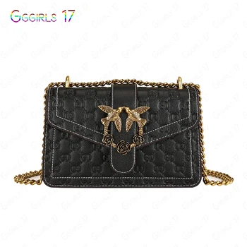 

New Ladies Shoulder Bag PU Messenger Bag Gold-tone Chain Shoulder Bag
