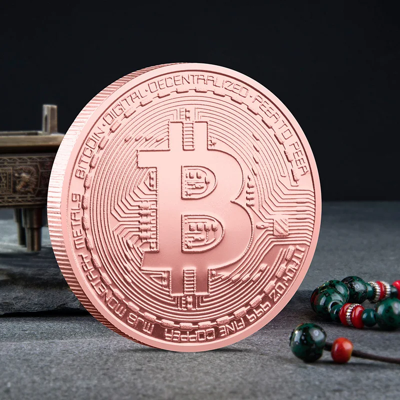 Биткоин юбилейные круглые коллекционеры монеты покрытые монетами | Дом и сад
