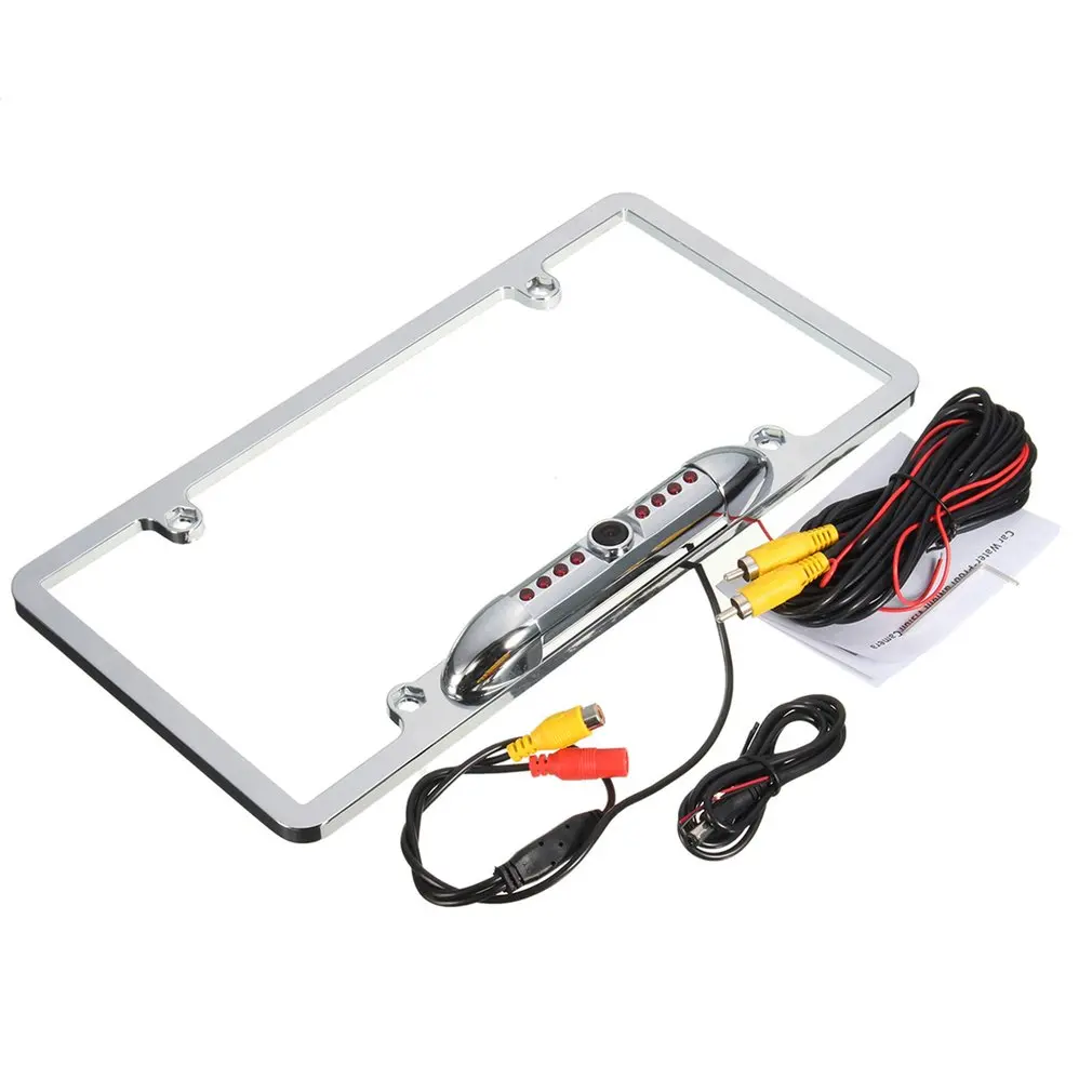 

170-Degree Wide Angle IP67 Waterproof Car Rear View Backup Camera IR Night Vision US License Plate Frame Mount CMOS Camera
