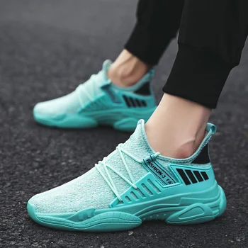 

Men's vulcanized casual shoes sneakers men's breathable non-slip loafers air mesh lace-up wear-resistant shoes Tenis Masculino