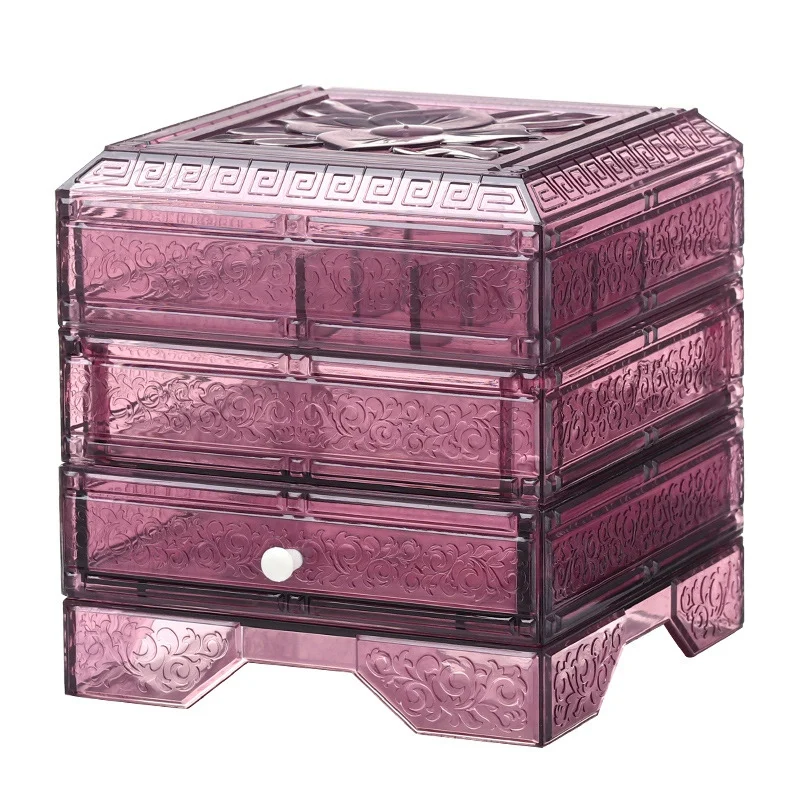 

Jewelry Packaging Display Transparent Plastic Box Grid Portable Bracelet Earrings Jewelry Box Storage Box