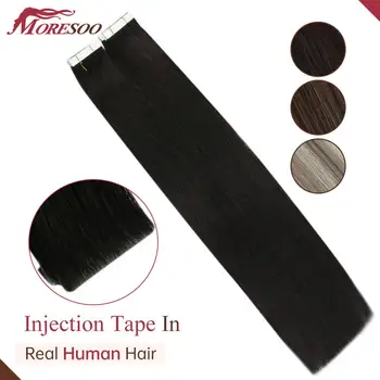 

Seamless Hair Injection Tape in Extension Real Human Virgin Hair Brazilian Black Brown Invisible Glue on Extension Adhesive