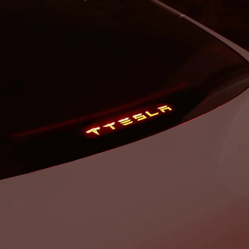 Автомобильный задний тормозной фонарь наклейка для Tesla Model 3 логотип стоп сигнал
