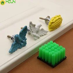 Crochet de toilette en céramique, 2 pièces, en alliage de zinc, pour vêtements et toilette, animal de dessin animé créatif, européen, américain et antique 