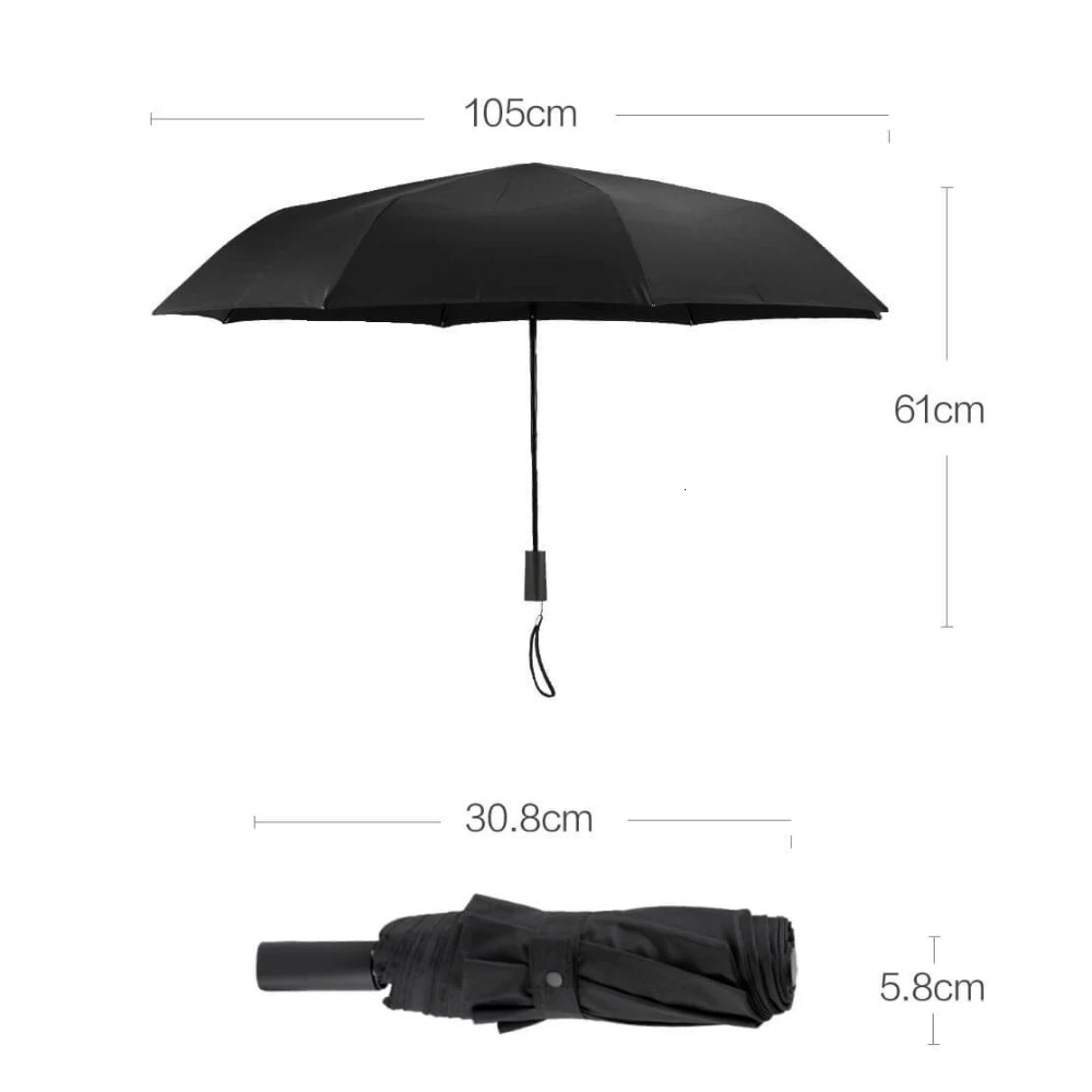 Xiaomi LSD прозрачный зонтик для мужчин/женщин трехскладной портативный мини-зонтик для защиты от ветра водостойкая Защита от солнца ультра-легкий зонтик